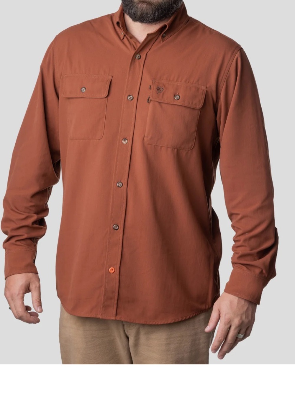 NWT Duck Camp Midweight Signature Hunting Shirt In Rust Brown
Size XL Tall